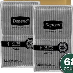 Depend Fresh Protection Incontinence Underwear for Men 48pc